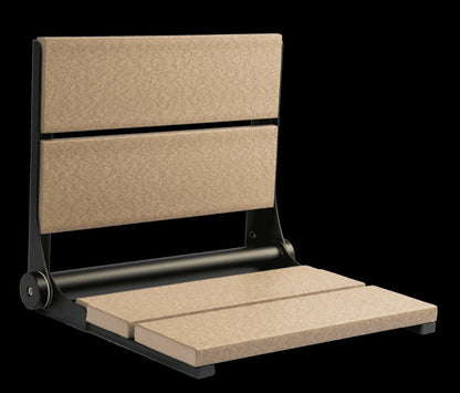 18″ Bilanx Shower Seat in Matte Black Finish.