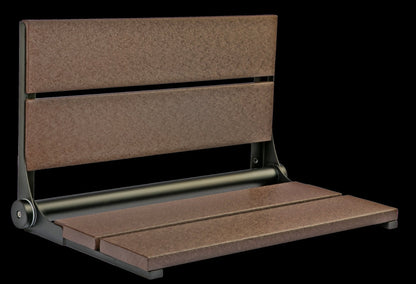 26″ Bilanx Shower Seat in Matte Black Finish.