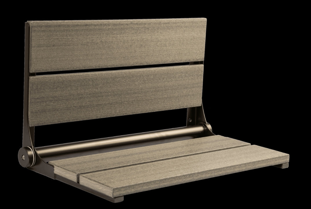 26″ Bilanx Shower Seat in Bronze Finish.