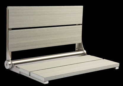 26″ Bilanx Shower Seat in Brushed Finish.