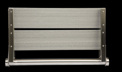 26″ Bilanx Shower Seat in Brushed Finish.