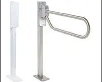 Floor mounted support column. Stainless steel.