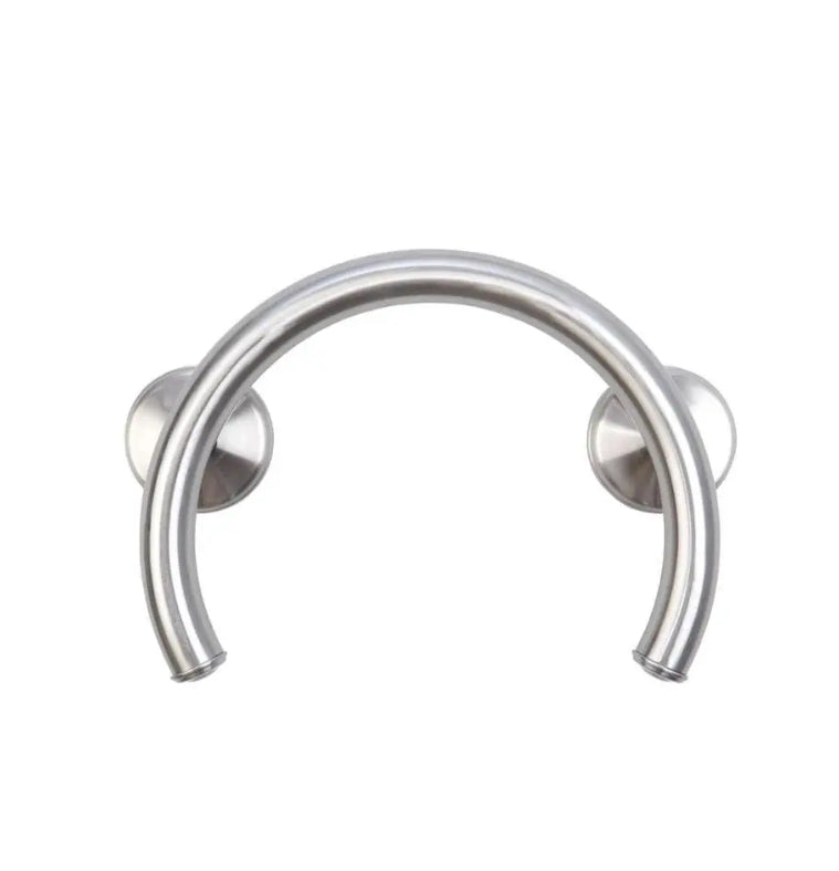 Polished shower valve ring grab bar