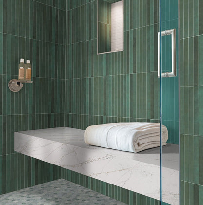 Icelandic Green 2” Hexagon Mosaic Tile