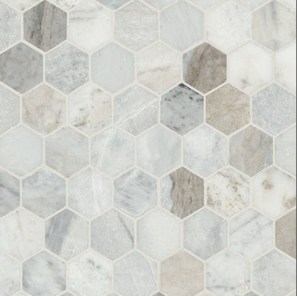 Capri Blue 2" Hexagon Mosaic Tile