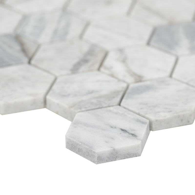 Capri Blue 2" Hexagon Mosaic Tile