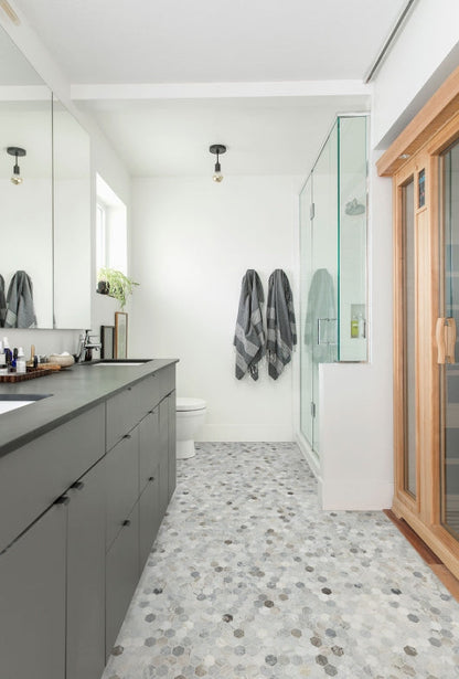 Capri Blue 2" Hexagon Mosaic Tile