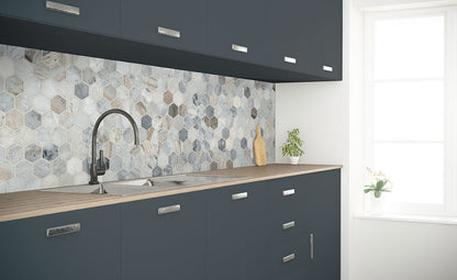 Capri Blue 2" Hexagon Mosaic Tile