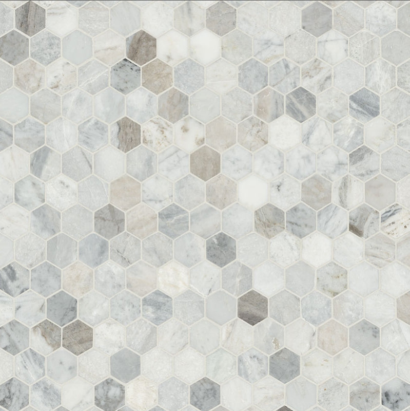Capri Blue 2" Hexagon Mosaic Tile