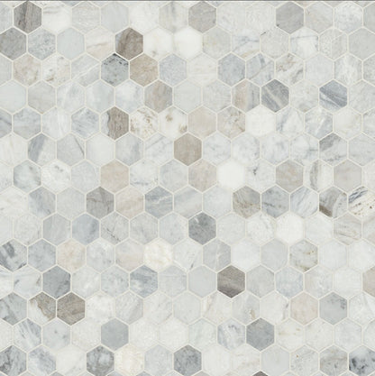 Capri Blue 2" Hexagon Mosaic Tile