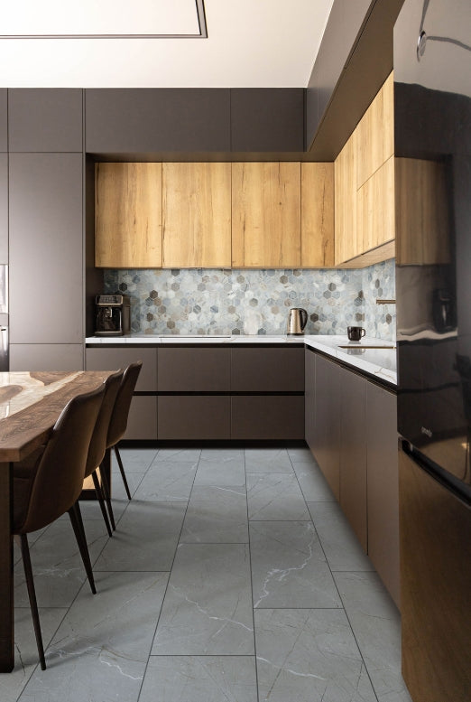 Capri Blue 2" Hexagon Mosaic Tile