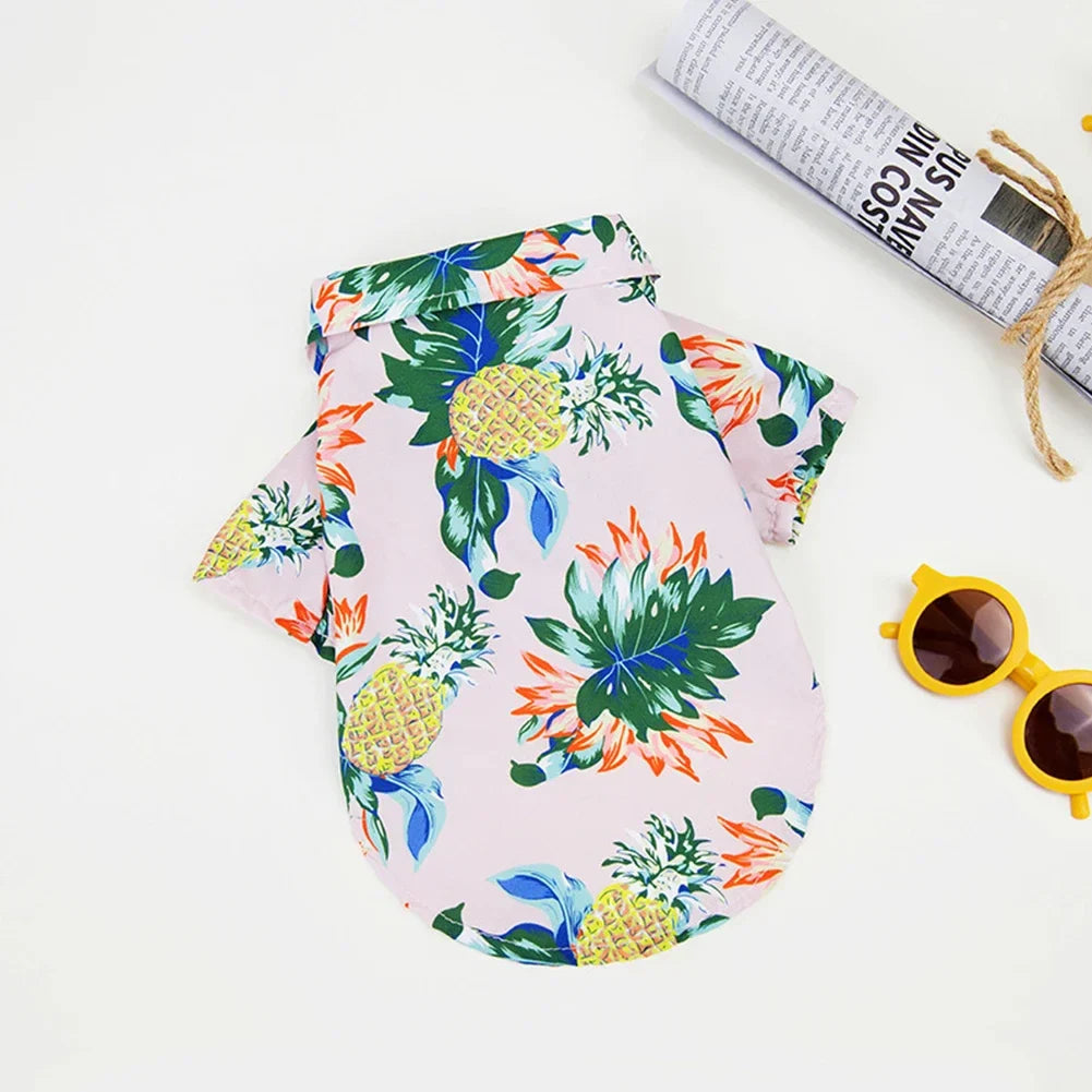 XL-5XL Hawaii Style Cute Spring T-shirts Comfortable Pet Shirt for Medium Large Dog Puppy Pet Clothes Breathable Pet T-shirt