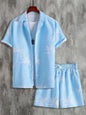 Vacation mood men beach shorts set