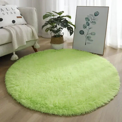 Living Room Rugs Aesthetic Bedroom Round Carpet Decoration Furry Comfort Carpet  Home Decor Pink Foot Mat Area Rug 2023 New