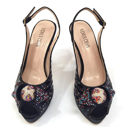 New Fashionable Ladies Shoes Matching Bag Set