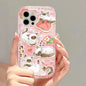 Cute Cat Clear Soft Funda Airbag Cover Phone Case