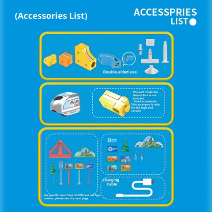 New Children'S Educational Electric Magnetic High-Speed Train Magic Track Cube Diy Magnetic Assembly Toy For Boys And Girls