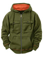 2025 Zipper Hoodies Autumn Winter Men's New Long Sleeve Hooded Sweatshirt Fashion Casual Male Outfit Sportwear Loose Fit Clothes
