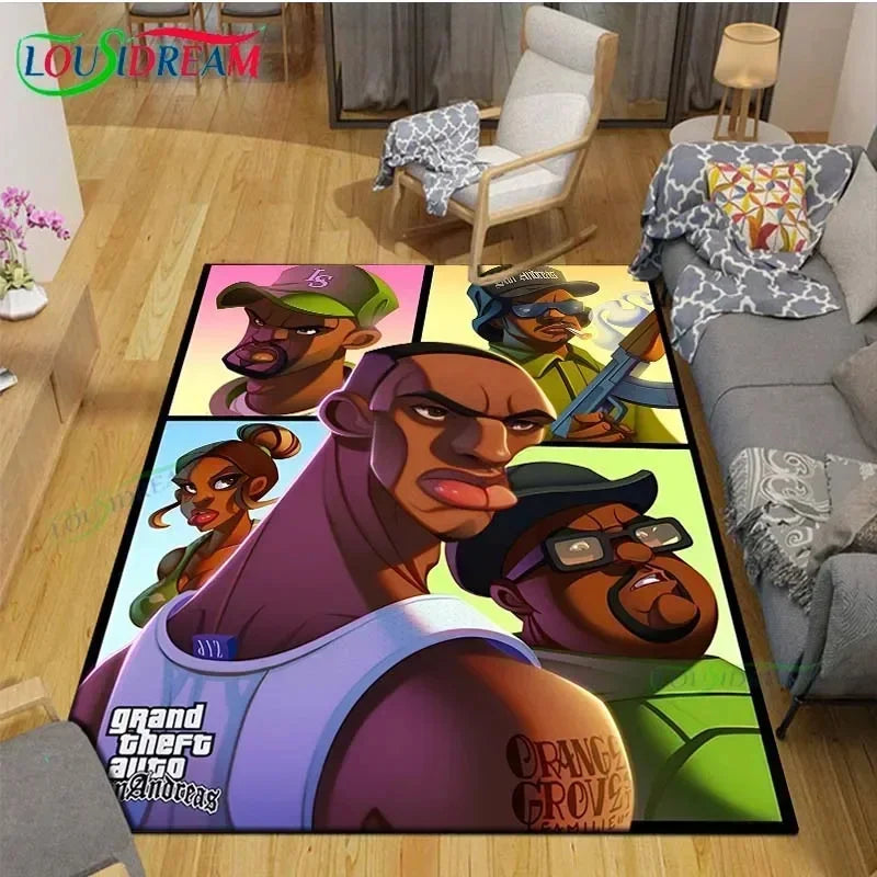 Video Game Rug Retro CD Rug Popular Game Rug Gamer Room Decor Gamer Gift DVD Rug for Teen Room Birthday Gift Non Slip Washable