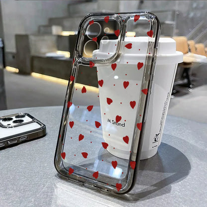Love Heart Clear Shockproof Cover Phone Case