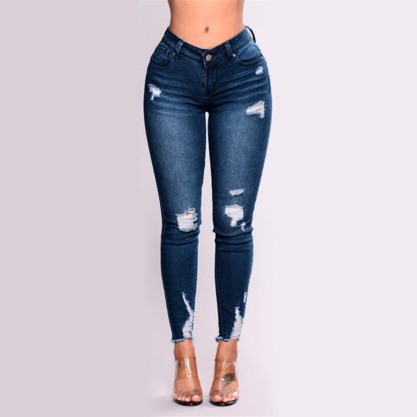 Women's Skinny Ripped Jeans - Slim Denim Pants Women's Jeans