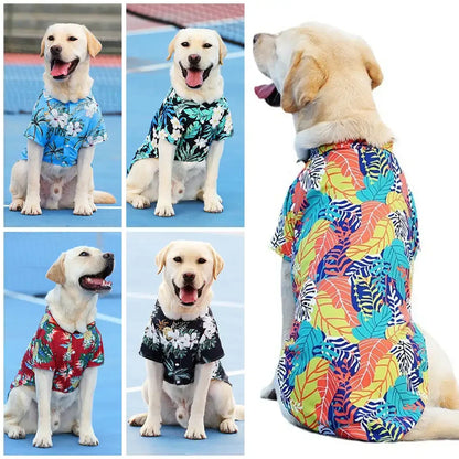 XL-5XL Hawaii Style Cute Spring T-shirts Comfortable Pet Shirt for Medium Large Dog Puppy Pet Clothes Breathable Pet T-shirt