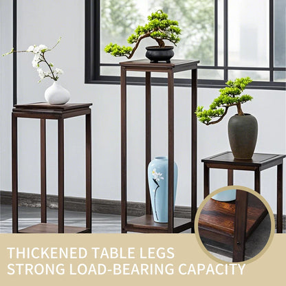 Bamboo Plant Stand for Indoor & Outdoor | Bamboo Planter Stand | Living Room & Garden Decor | Multi-Tier Plant Display