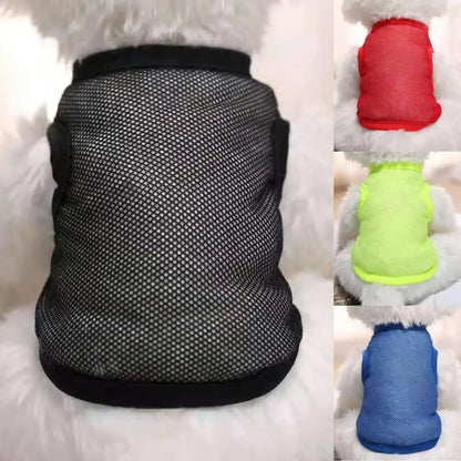 Attractive Puppy T-Shirt Solid Color Dog Shirt Shrink-resistant Stretchy Comfortable Touch Dog Apparel