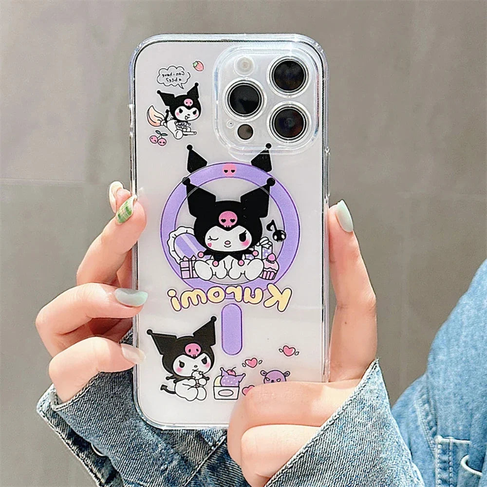 Cute Kuromi My Melody For Magesafe Wireless Charge Phone Case