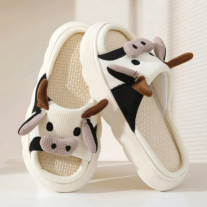 Cozy Cow Cuddles Comfortable Slippers