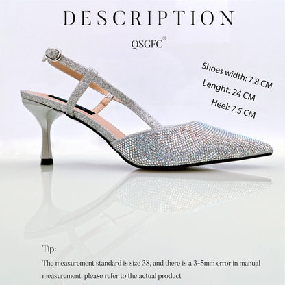 Fashion Shoulder Bag and Strap High Heels Set