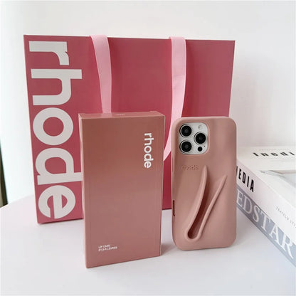 Rhode Lipstick Holder Silicone Phone Case