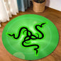 Razer Round Rugs Carpet Game Rome Gamer Gift Door Floor Mat Playroom Upholstery Living Room Bedroom Fashion Gaming Rug Decor