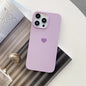 Matte Candy Color Love Heart Soft TPU Phone Case