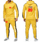 2025 Spring Autumn FABIO QUARTARARO WITH SIGNATURE Printed Sports High Quality Sets Men's Pocket Hooded Hoodies+Sweatpants Suits