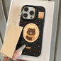 Cute Bear Candy Color Bumper Leather Soft Cover Phone Case
