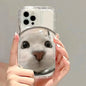 Cute Cat Clear Soft Funda Airbag Cover Phone Case