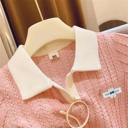 Baby Girls Clothes Set Kids Cute Sweet Casual Short Sleeve Top Pant Outfit Sets Summer Children Comforts Sportswear 2-10Years