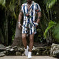 Men Beach Shirt Sets Retro Ethnic Style