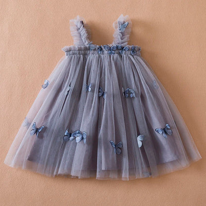 Baby Girl Clothes for Birthday Party 1-5Y Toddler Flower Elegant Luxury Dresses New 3D Butterfly Baby Dress Summer Sweet Outfits