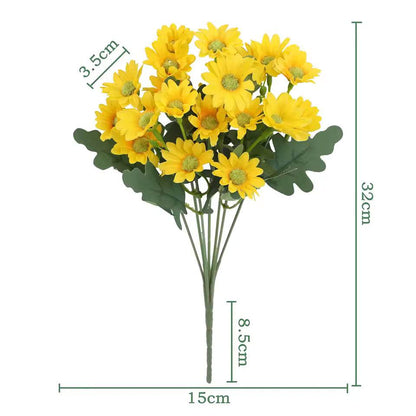 SunsetBloom Everlasting Outdoor Mums – Lifelike Artificial Flowers for Garden & Patio Decor