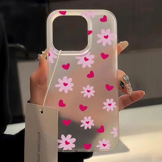 Cute Flower Love Heart Phone Case