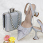 New Silver Versatile Party Ladies Shoes And Bag Set