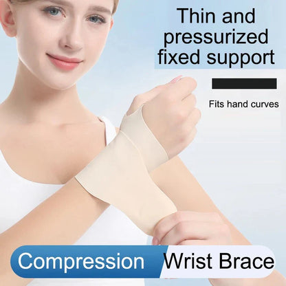 1Pc Elastic Wristband Wrist sleeve Brace Compression Thin Wrist Badminton tennis Wrist Thumb Support Brace Gloves Palm Protector