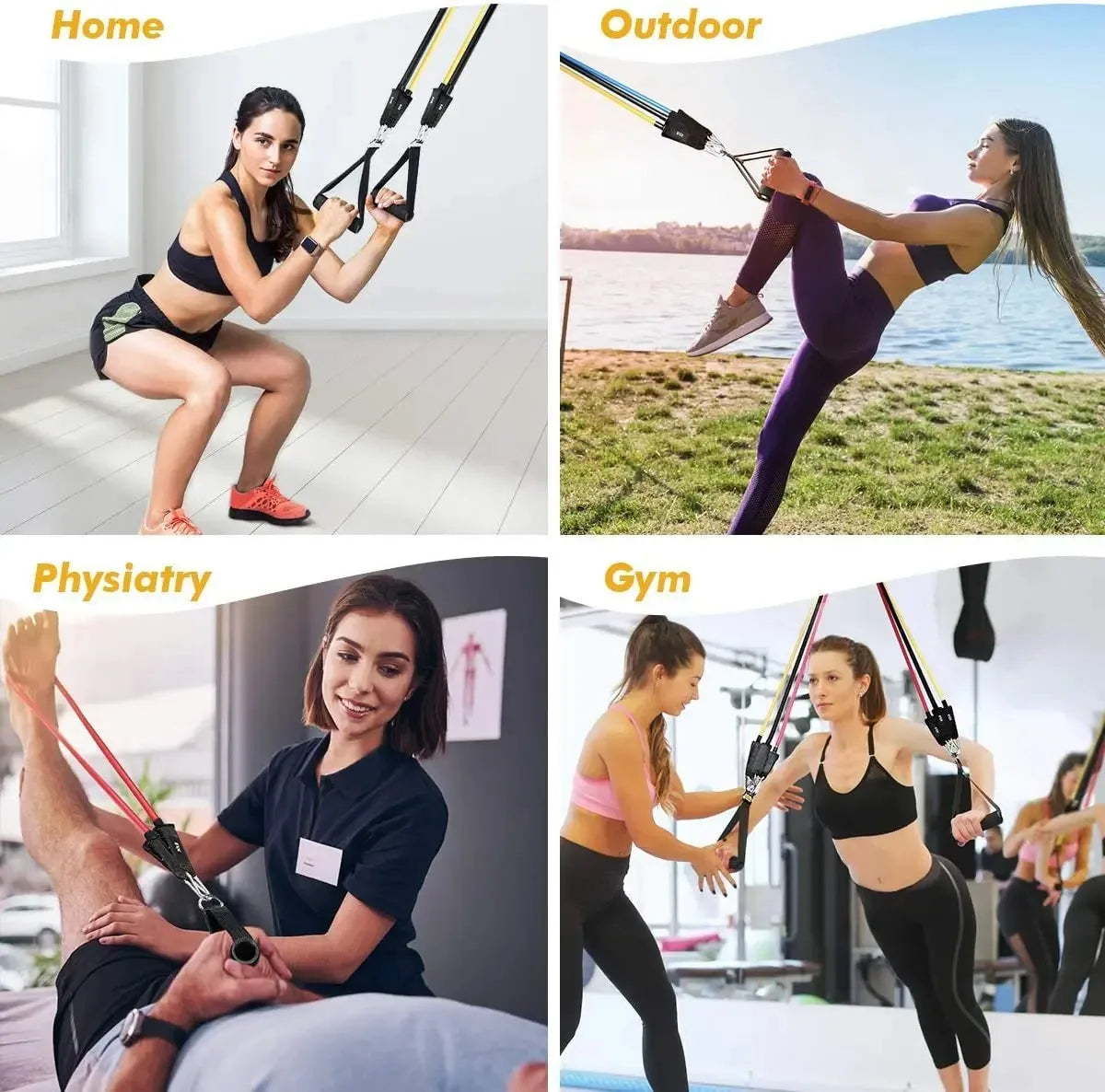 Wrapped Resistance Band Elastic Band Strength Training Rod Set Resistance Fitness Equipment Sports Belt Sports Equipment