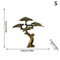 Brass Welcoming Pine Tree Miniature Figurine Copper Faux Tree Decor for Bonsai Tree Statues Miniature Landscape Decorations
