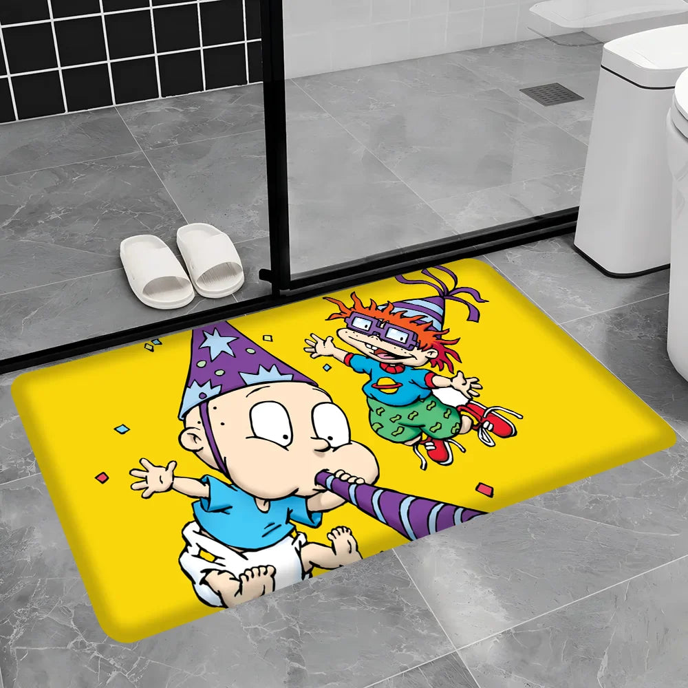 R-Rugrats Hallway Carpet Non-Slip Laundry Room Mat Laundry Decor Balcony Child Living Room Toilet Rug