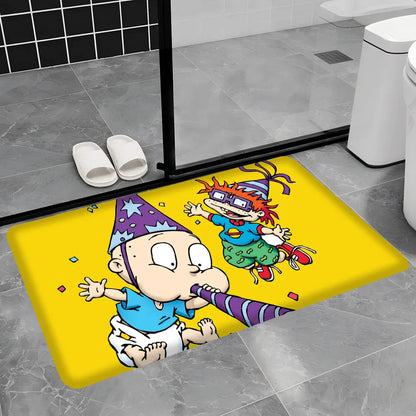 R-Rugrats Hallway Carpet Non-Slip Laundry Room Mat Laundry Decor Balcony Child Living Room Toilet Rug