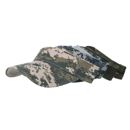 Camouflage Breathable Sun Hats Women Adjustable Visor UV Protection Tennis Running Sunscreen Hat