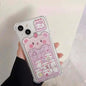 Cartoon Rabbit Bear Card Holder Slot Bag Clear Phone Case